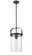 Pilaster - 1 Light - 9 inch - Matte Black - Cord hung - Mini Pendant (3442|413-1S-BK-8CL-LED)