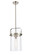 Pilaster - 1 Light - 8 inch Glass - Brushed Satin Nickel - Stem hung - Mini Pendant (3442|413-1S-SN-8CL-LED)