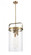 Pilaster - 4 Light - 13 inch - Brushed Brass - Cord hung - Pendant (3442|413-4S-BB-12CL-LED)