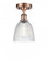 Castile - 1 Light - 6 inch - Antique Copper - Semi-Flush Mount (3442|516-1C-AC-G382-LED)