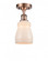 Ellery - 1 Light - 5 inch - Antique Copper - Semi-Flush Mount (3442|516-1C-AC-G391-LED)