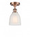Brookfield - 1 Light - 6 inch - Antique Copper - Semi-Flush Mount (3442|516-1C-AC-G441-LED)