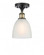 Castile - 1 Light - 6 inch - Black Antique Brass - Semi-Flush Mount (3442|516-1C-BAB-G381-LED)