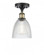 Castile - 1 Light - 6 inch - Black Antique Brass - Semi-Flush Mount (3442|516-1C-BAB-G382-LED)