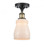 Ellery - 1 Light - 5 inch - Black Antique Brass - Semi-Flush Mount (3442|516-1C-BAB-G391-LED)