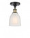 Brookfield - 1 Light - 6 inch - Black Antique Brass - Semi-Flush Mount (3442|516-1C-BAB-G441)