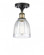 Brookfield - 1 Light - 6 inch - Black Antique Brass - Semi-Flush Mount (3442|516-1C-BAB-G442-LED)