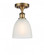 Castile - 1 Light - 6 inch - Brushed Brass - Semi-Flush Mount (3442|516-1C-BB-G381)