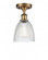 Castile - 1 Light - 6 inch - Brushed Brass - Semi-Flush Mount (3442|516-1C-BB-G382)