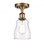 Ellery - 1 Light - 5 inch - Brushed Brass - Semi-Flush Mount (3442|516-1C-BB-G392)