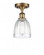 Brookfield - 1 Light - 6 inch - Brushed Brass - Semi-Flush Mount (3442|516-1C-BB-G442-LED)