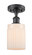 Hadley - 1 Light - 5 inch - Matte Black - Semi-Flush Mount (3442|516-1C-BK-G341-LED)