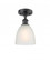 Castile - 1 Light - 6 inch - Matte Black - Semi-Flush Mount (3442|516-1C-BK-G381)