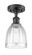 Brookfield - 1 Light - 6 inch - Matte Black - Semi-Flush Mount (3442|516-1C-BK-G442-LED)