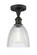 Castile - 1 Light - 6 inch - Oil Rubbed Bronze - Semi-Flush Mount (3442|516-1C-OB-G382)