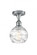 Athens Deco Swirl - 1 Light - 6 inch - Polished Chrome - Semi-Flush Mount (3442|516-1C-PC-G1213-6-LED)