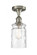Candor - 1 Light - 5 inch - Brushed Satin Nickel - Semi-Flush Mount (3442|516-1C-SN-G352-LED)