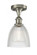 Castile - 1 Light - 6 inch - Brushed Satin Nickel - Semi-Flush Mount (3442|516-1C-SN-G382)