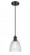 Castile - 1 Light - 6 inch - Matte Black - Cord hung - Mini Pendant (3442|516-1P-BK-G382)