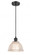 Arietta - 1 Light - 8 inch - Matte Black - Cord hung - Mini Pendant (3442|516-1P-BK-G422)