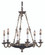 6-Light French Brass Napoleonic Dining Chandelier (84|8706 FB)