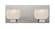 Besa, Keno Vanity, White Sand, Satin Nickel Finish, 2x3W LED (127|2WF-KENOWH-LED-SN)