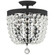 Archer 3 Light Swarovski Strass Crystal Black Forged Semi Flush Mount (205|783-BF-CL-S)