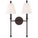 Riverdale 2 Light Dark Bronze Sconce (205|RIV-383-DB)