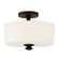 Travis 2 Light Black Forged Semi Flush Mount (205|TRA-A3302-BF)