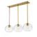 3 Light Linear Chandelier (276|486P10-3L-OBR)