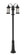 3 Light Outdoor Post Mounted Fixture (276|569MP3-511P-BK)