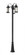 3 Light Outdoor Post Mounted Fixture (276|569MP3-519P-BK)