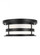 Wilburn modern 2-light outdoor exterior ceiling flush mount in black finish with satin etched glass (38|7890902-12)