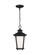 Cape May traditional 1-light outdoor exterior hanging ceiling pendant in black finish with etched wh (38|62240-12)