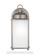 New Castle traditional 1-light outdoor exterior large wall lantern sconce in antique brushed nickel (38|8593001-965)
