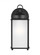 New Castle traditional 1-light LED outdoor exterior large wall lantern sconce in black finish with s (38|8593001EN3-12)