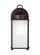 New Castle traditional 1-light LED outdoor exterior large wall lantern sconce in antique bronze fini (38|8593001EN3-71)