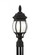 Wynfield traditional 1-light outdoor exterior small post lantern in black finish with frosted glass (38|89202-12)