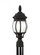 Wynfield traditional 1-light LED outdoor exterior small post lantern in black finish with frosted gl (38|89202EN3-12)