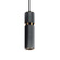 Cicada 10'' Knurled Pendant in Dark Grey and Brass (4450|HF1074-DGY)