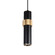 Cicada 12'' Smooth  Pendant in Black and Knurled Brass (4450|HF1079-BKB)