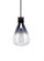 Del Mar 12'' Pendant in Black with Gradient Smoke Glass (4450|HF8188-BLK)