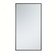 Metal frame rectangle mirror 20 inch in Black (758|MR42036BK)