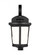 Eddington modern 1-light LED outdoor exterior small wall lantern sconce in black finish with cased o (38|8519301EN3-12)
