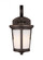 Eddington modern 1-light LED outdoor exterior small wall lantern sconce in antique bronze finish wit (38|8519301EN3-71)
