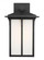 Tomek modern 1-light outdoor exterior large wall lantern sconce in black finish with etched white gl (38|8752701-12)