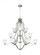 Emmons traditional 12-light indoor dimmable ceiling chandelier pendant light in brushed nickel silve (38|3139012-962)