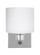 Canfield modern 1-light indoor dimmable bath vanity wall sconce in chrome silver finish with etched (38|4128801-05)