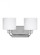 Canfield modern 2-light indoor dimmable bath vanity wall sconce in chrome silver finish with etched (38|4428802-05)
