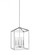 Perryton transitional 4-light LED indoor dimmable small ceiling pendant hanging chandelier light in (38|5215004EN-05)